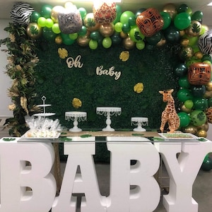Letras de espuma para bebés, revelación de género, base de mesa para dulces, letras de pie