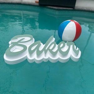Pool Floating Signs | Logos | Props | Pool Letters - Etsy