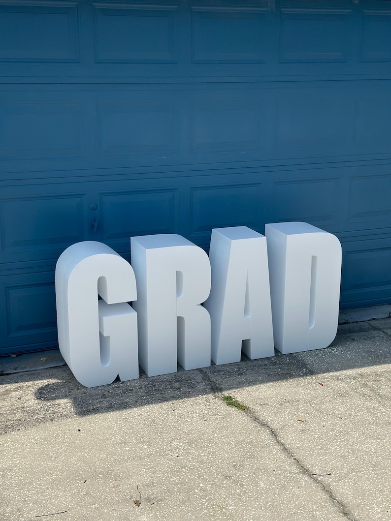 Large GRAD Foam Letters | Oversized Graduation Sign | Reusable Event ...