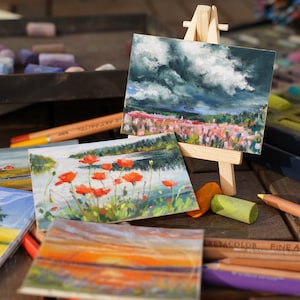 Peinture pastel miniature personnalisée à partir de votre photo, petit art de commission, mini paysage personnalisé, peinture de maison Tiny Art par AmazingPastel