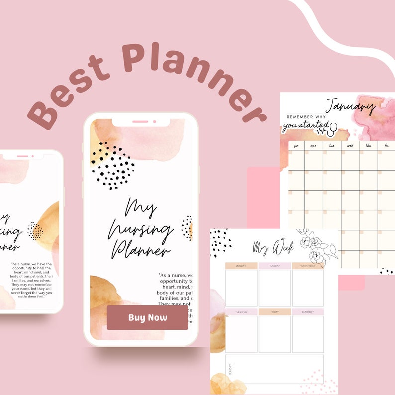 The Best Nursing Student Monthly, Weekly, Daily, and Hourly Fill in the ...