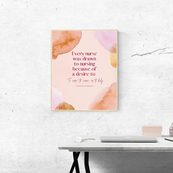 Cute Nursing Printable Wall Art, the Best Nursing Gift for Nurses and Nursing Students