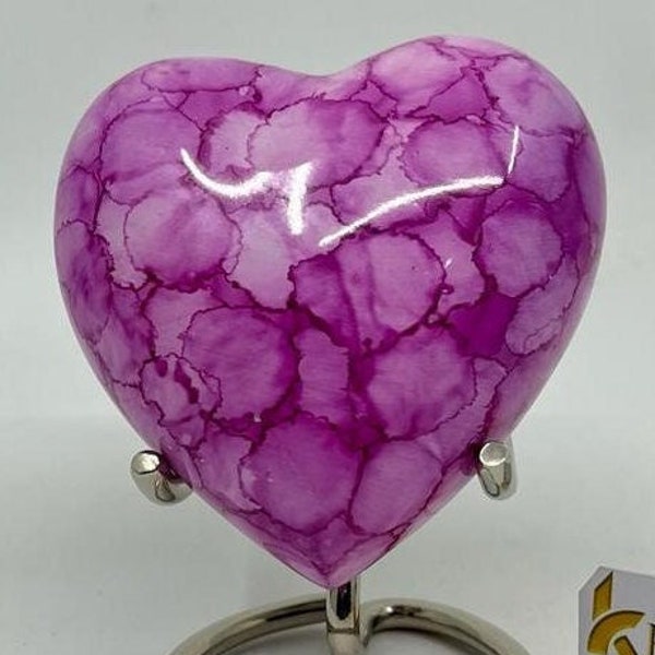 Keepsake Company's Heart Shaped Urns in Pink Cloud Designs for human Ashes - Perfect for Adults & Infants