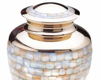Mother of Pearl Urn for Human Ashes - Urn - Cremation Urns for Adult Ashes - Urn - Urns for Ashes Adult Male - Urns for Human Ashes