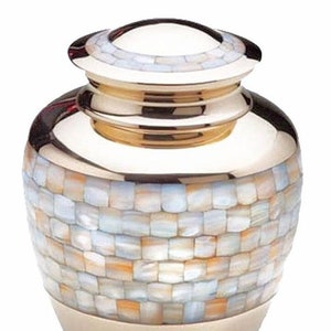 Mother of Pearl Urn for Human Ashes - Urn - Cremation Urns for Adult Ashes - Urn - Urns for Ashes Adult Male - Urns for Human Ashes