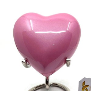 Keepsake Company&#39;s Customizable/ Personalized Heart Shaped Urn in Pink Colour for Human Ashes - Perfect for Adults & Infants