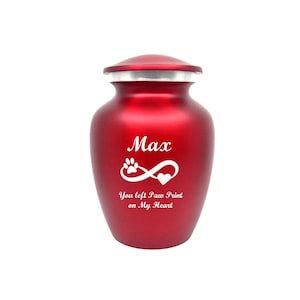Red Pet Urn - Pet Urns - Pet Urns for Dogs Ashes - Dog Urn - Dog Urns for Ashes  - Urns for Dogs - Urn for Dog Ashes - Cat Urn for Ashes