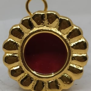 Brass Theca Relic in 24 Carat Gold Plating - Small Reliquary - Monstrance -Reliquary - Relic Case - Brass Sacred Vessel Host Container