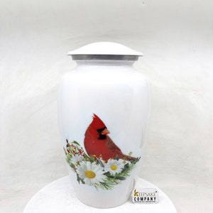 Red Cardinal Adult Cremation Urn for Human Ashes - Cremation Urn - Can be Personalized - Memorial Urn - Urn for Ash - Keepsake Urn