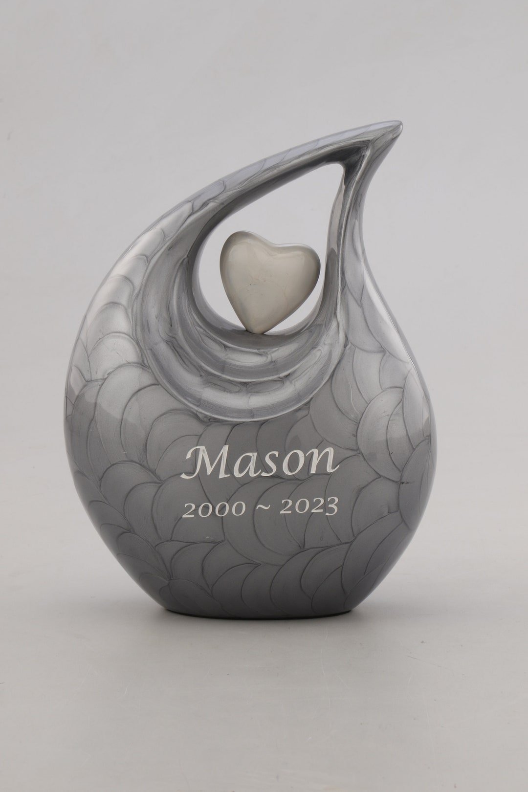 Grey Teardrop Urns for Ashes Adult Male Urns for Human Ashes Etsy