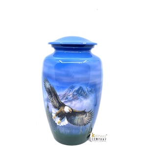 Urna de cremación para adultos con águila en vuelo para cenizas humanas - Urna de cremación - Se puede personalizar - Urna conmemorativa - Urna para cenizas - Urna de recuerdo