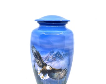 Eagle in flight Adult Cremation Urn for Human Ashes - Cremation Urn - Can be Personalized - Memorial Urn - Urn for Ash - Keepsake Urn