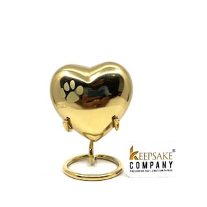 Heart Cremation Urn – Mini Pet Memorial, Dog Cat Ashes
