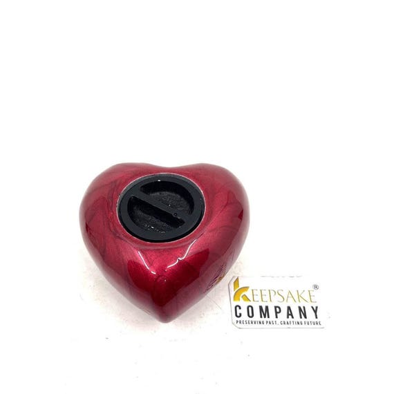 THOR INSTRUMENTS Urna Funeraria A Forma Di Cuore Rosso | Mini Urna In Metallo Lucidato Per Ceneri Umane, 7,6 Cm, Regalo Commemorativo
