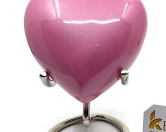 Urna Cineraria A Forma Di Cuore Rosso Con Custodia Nera – Mini Urna Commemorativa In Alluminio Per Ceneri Di Animali O Persone