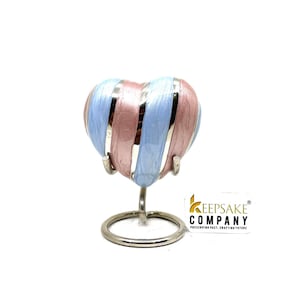 Blue Brown Heart Urn for Ashes - Mini Urns for Human Ashes - Urns - Urn - Ashes Urn - Keepsake Urns for Human Ashes - Urn for Human Ashes