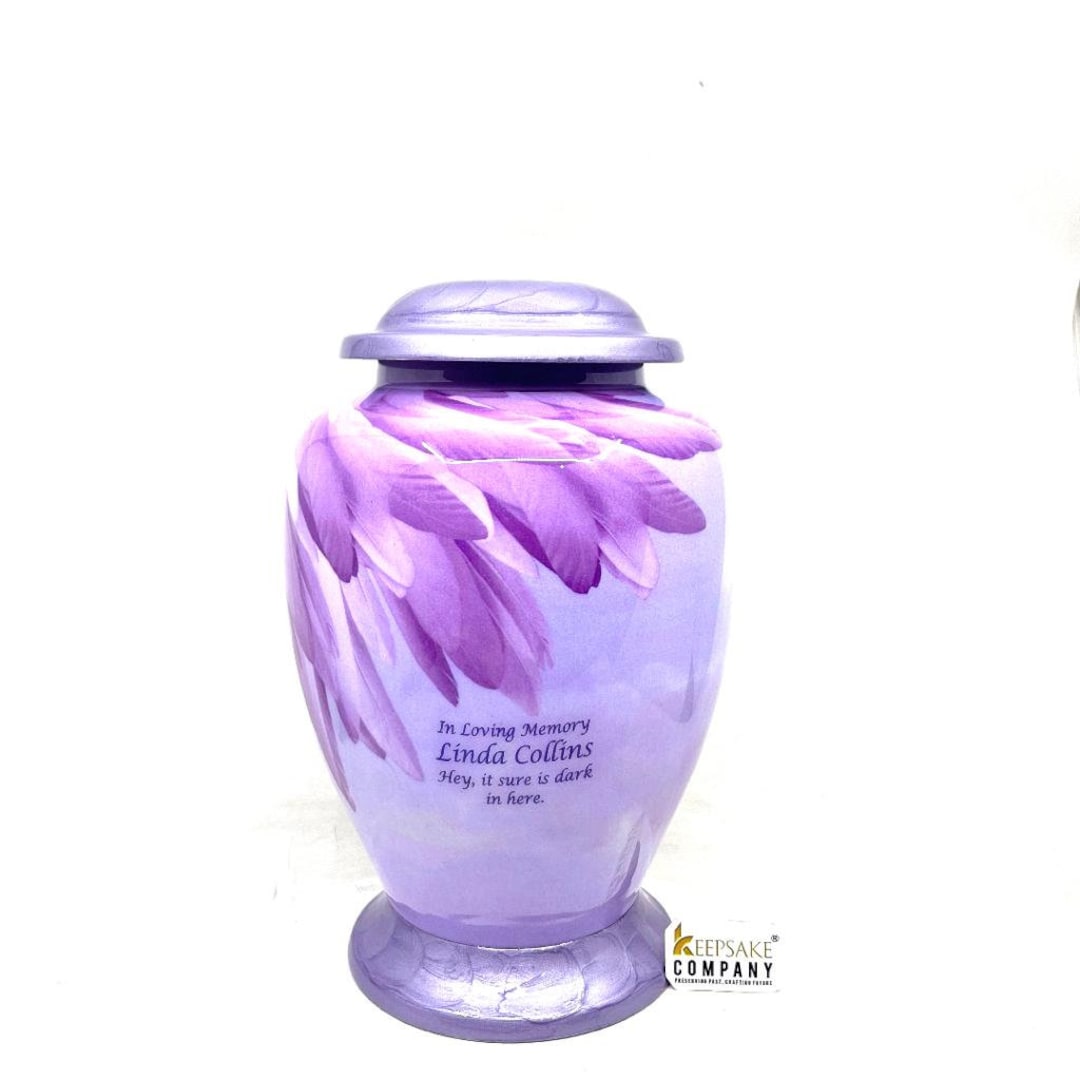 Purple Angel Wings Cremation Urns for Adult Ashes Urns for Human Ash
