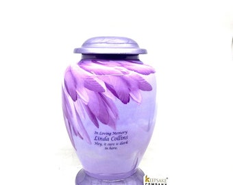 Purple Angel Wings Cremation Urns for Adult Ashes - Urns for Human Ash - Urn for Ashes Male - Urn - Decorative Urns - Burial Urn - Urns