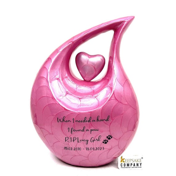 Pink pet urn hotsell