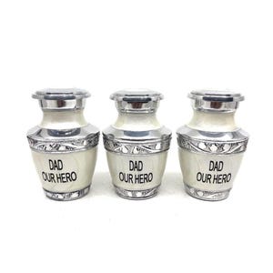 Personalized Mini Urn for Ashes – Handcrafted Aluminum Keepsake (3 Cubic Inches)