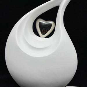 Premium White Teardrop Urns for Ashes - Urn - urns for human ashes - Cremation Urns for Adult Ashes