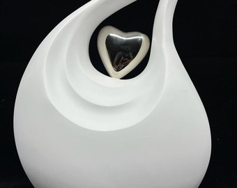 Premium White Teardrop Urns for Ashes - Urn - urns for human ashes - Cremation Urns for Adult Ashes