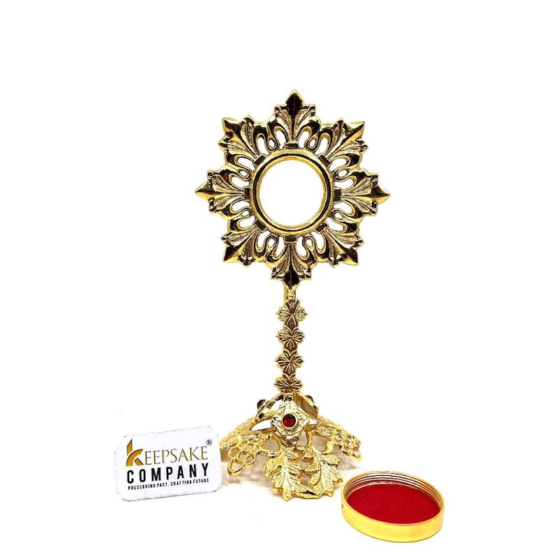 Brass Reliquary in 24 Carat Gold Plating Small Reliquary Etsy