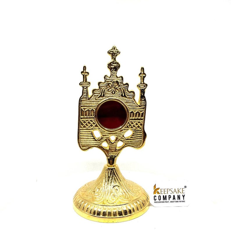 Brass Reliquary in 24 Carat Gold Plating Small Reliquary Etsy