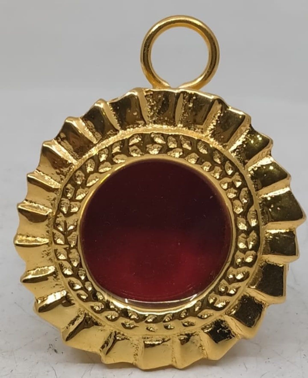 Brass Theca Relic in 24 Carat Gold Plating Small Reliquary Monstrance