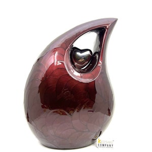Extra Large /  Adult Maroon Cremation Urns for Ashes - Adult Urn - Funeral Urn - Urn - Urns for Human Ashes Keepsake -Memorial Urn