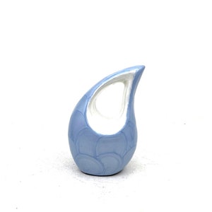 Sky Blue Teardrop Small Urns for Human Ashes - Mini Urns for Human Ashes - Ashes Urn - Keepsake Urns for Human Ashes - Mini  Urn