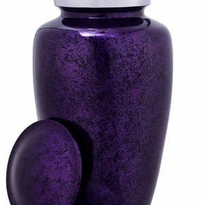 Purple Adult Urn - Engravable Full Size Urn for Human Ashes, Elegant Memorial Keepsake, Pet & Human Remembrance from Keepsake Company
