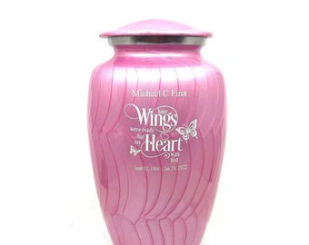 Pink Cremation Urn for Ashes – Handcrafted Aluminum, Personalized