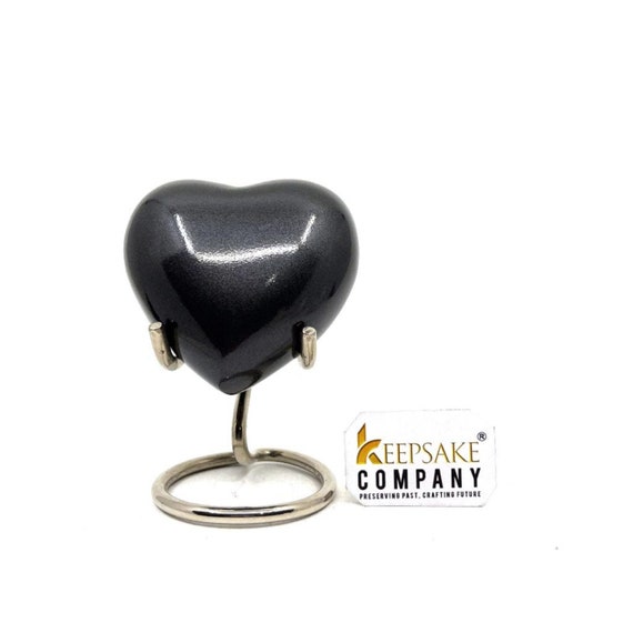 Urna Crematoria Miniatura Keepsake – Plateada Y Negra, Totalmente Personalizada (Recuerdo)