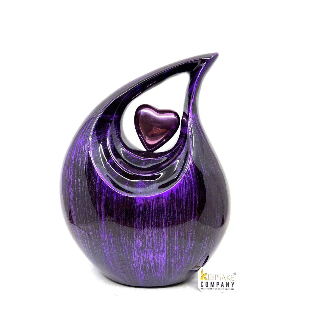 Purple Black Teardrop Urns for Ashes Urns for Human Ashes Etsy