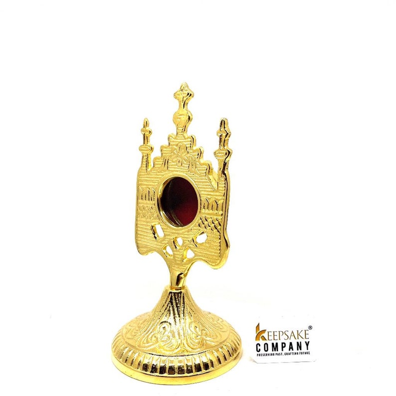 Brass Reliquary in 24 Carat Gold Plating Small Reliquary Etsy