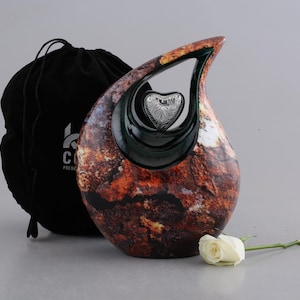 Teardrop Urn for Ashes Rock Marble, Urn for Human Ash, Cremation Urns for Adult Ashes, Ash Keepsake, Decorative & Cremation  Urn
