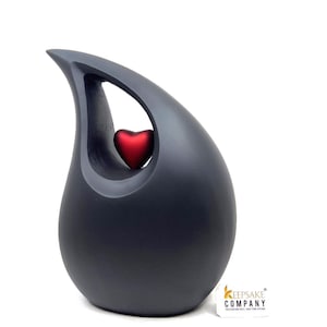 Premium Matt Black Teardrop Urns for Ashes Adult male Urn urns for human ashes adult female Urns Cremation Urns for Adult Ashes image 4