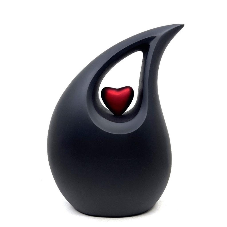 Premium Matt Black Teardrop Urns for Ashes Adult male Urn urns for human ashes adult female Urns Cremation Urns for Adult Ashes image 2