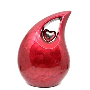 Extra Large /  Adult Red Cremation Urns for Ashes - Adult Urn - Funeral Urn - Urn - Urns for Human Ashes Keepsake by Keepsake
