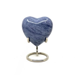 Heart Cremation Urn - Marble Design, Small Keepsake Urn (3 Cubic Inches)