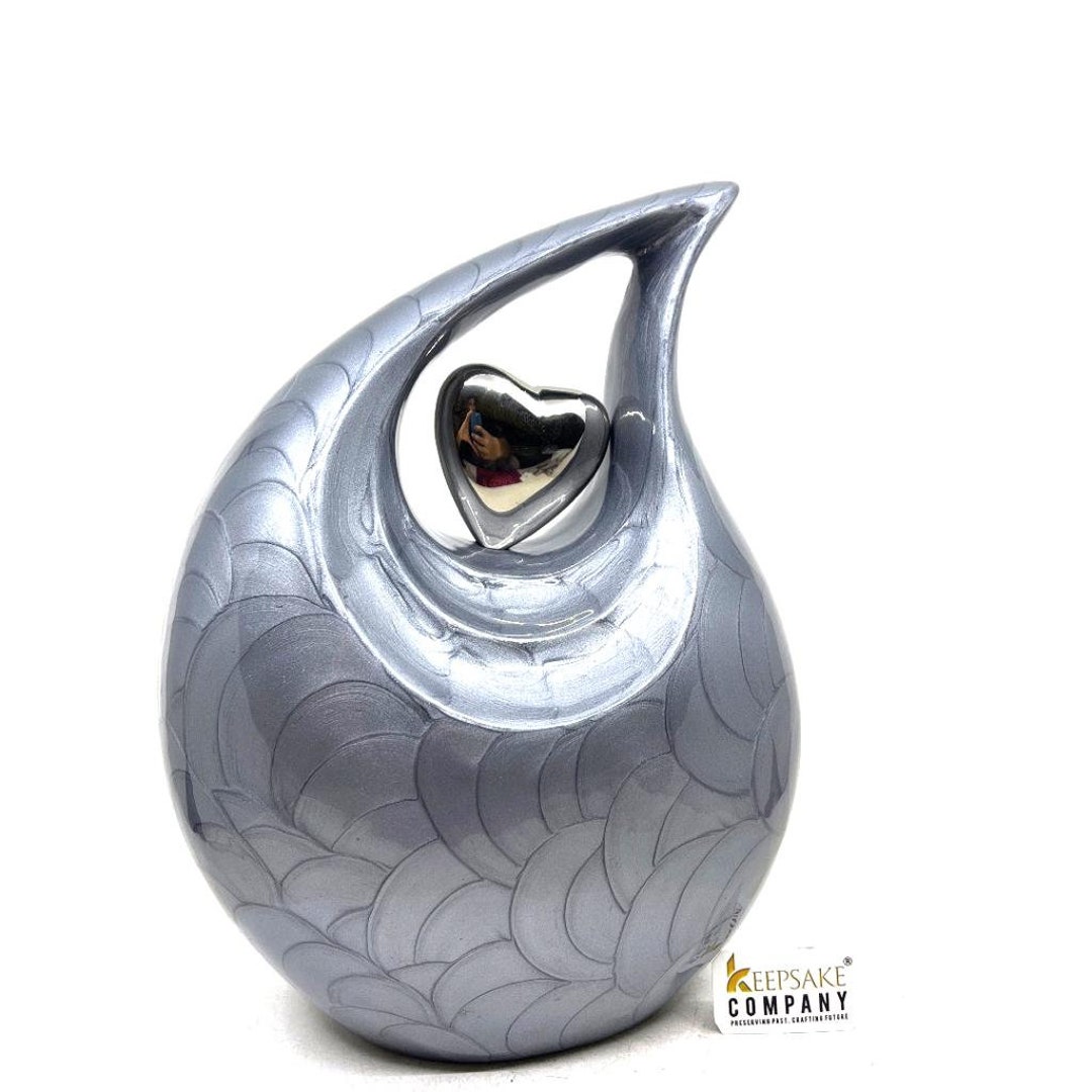Grey Teardrop Urns for Ashes Adult Male Urns for Human Ashes Urn