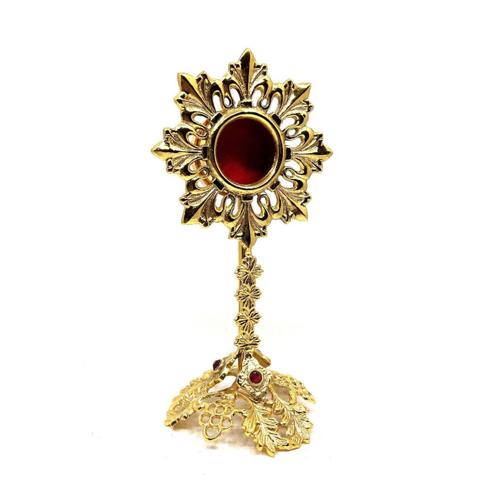 Brass Reliquary in 24 Carat Gold Plating Small Reliquary Etsy