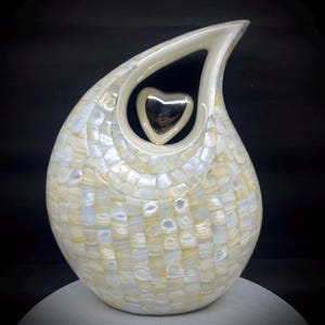 Druppel parelmoer asurn - elegante urnen voor volwassenen, decoratieve asaandenken, unieke urn