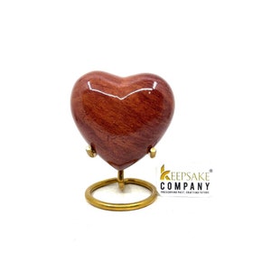 Marble Heart Urn for Human Ashes – Small Keepsake Mini Urn – Elegant Ashes Urn Memorial for Loved Ones
