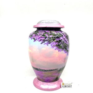 Pink Cremation Urns for Adult Ashes - Urns for Human Ash - Urn for Ashes Male - Urn - Decorative Urns - Burial Urn - Urns - Beautiful scene