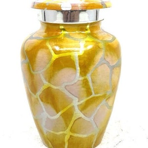 Small Urns for Ashes, Yellow Keepsake Urn, Perfect Memorial Gift for Loved Ones- Mini Urns for Human Ashes - Keepsake Urns - Memorial Urn