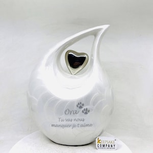 White Pet Urn - Pet Urns for Dogs Ashes - Dog Urn - Dog Urns for Ashes  - Urns for Dogs - Urn for Dog Ashes - Cat Urn for Ashes