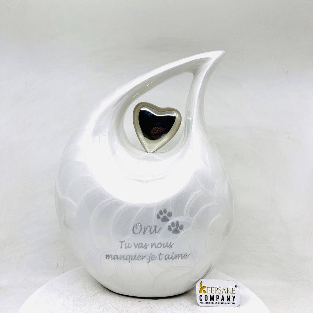 White Pet Urn - Pet Urns for Dogs Ashes - Dog Urn - Dog Urns for Ashes  - Urns for Dogs - Urn for Dog Ashes - Cat Urn for Ashes