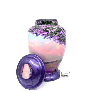 Purple Cremation Urns for Adult Ashes - Urns for Human Ashes - Urns for Ashes Adult Male - Urn - Decorative Urns - Burial Urn - Funeral Urn